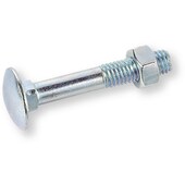 Flachrundschraube DIN603 (mit Mutter) 4.6 M5x65 verzinkt